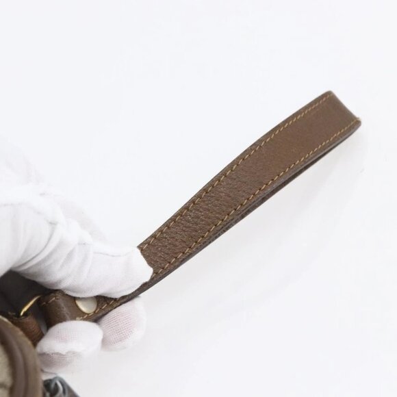 GUCCI GG Supreme Web Sherry Line Clutch Bag PVC Beige Gold 89 01 034 Auth 147495 - Picture 7 of 16